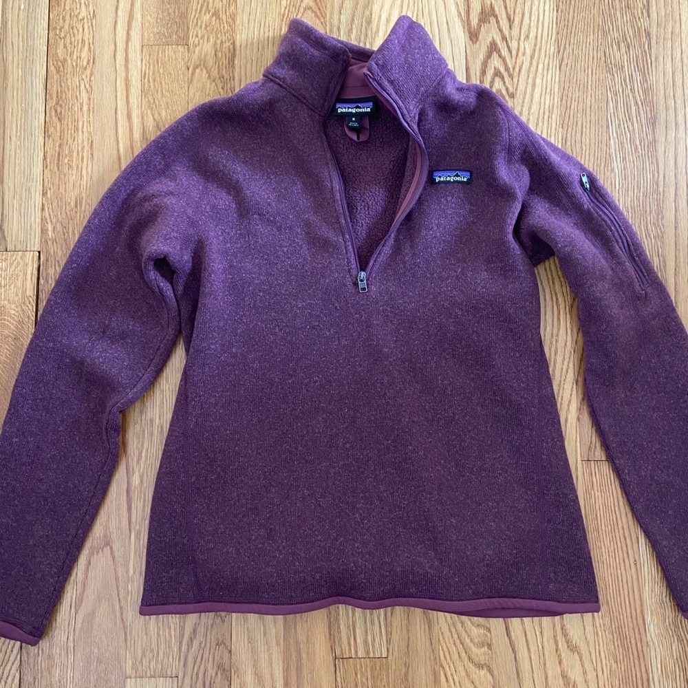 Purple Patagonia pullover sweatshirt